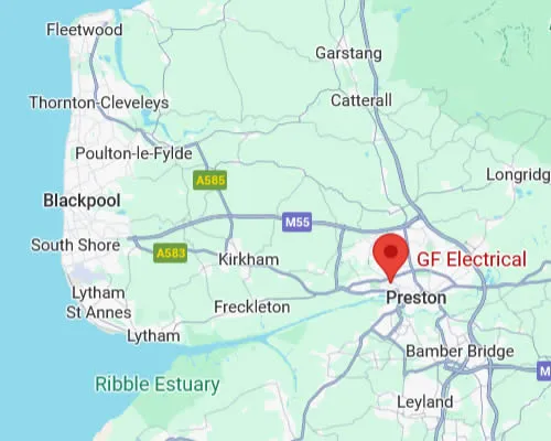 locations covered by GF Electrical Services Blackpool