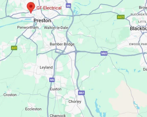 locations covered by GF Electrical Services Chorley